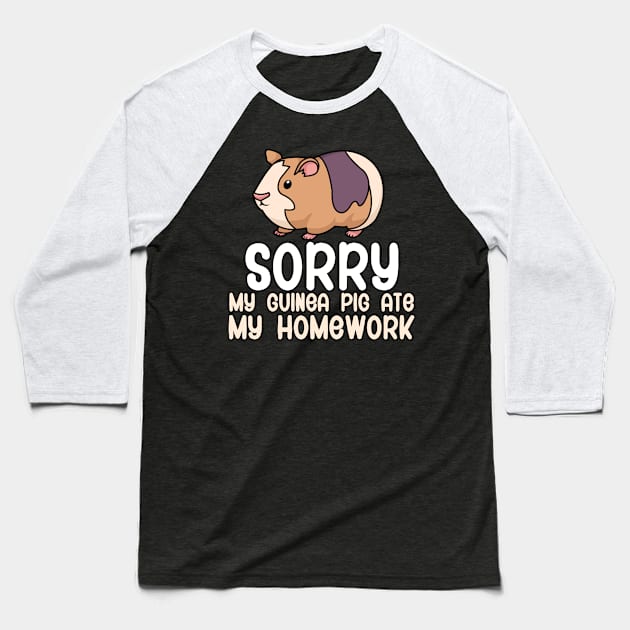 My guinea pig ate my homework Baseball T-Shirt by maxcode